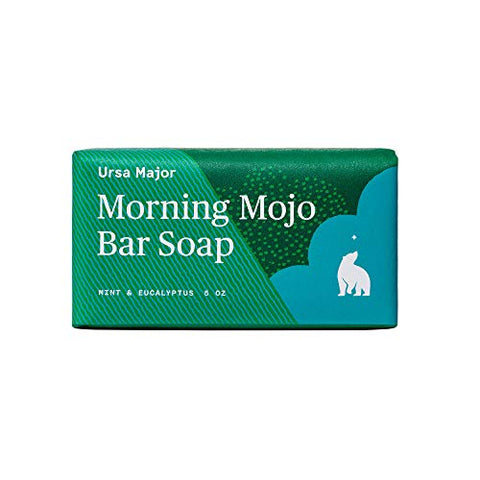 🌿🚿 Ursa Major Morning Mojo Bar Soap | Exfoliating Soap with Peppermint, Eucalyptus & Rosemary - 5 ounces 🚿🌿