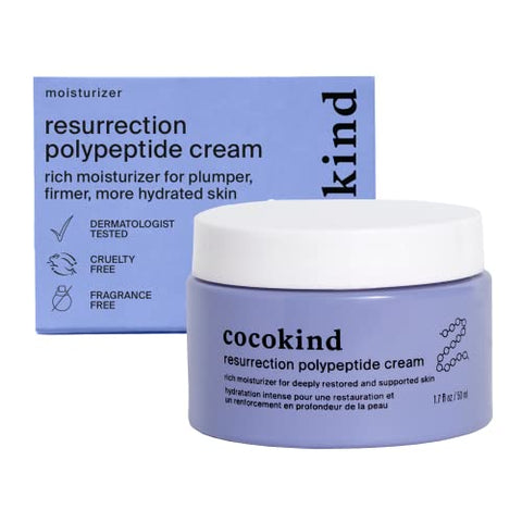 🌿 Cocokind Resurrection Polypeptide Cream - Hydrating and Anti-Aging Face Moisturizer with Natural Peptides and Squalane 💧