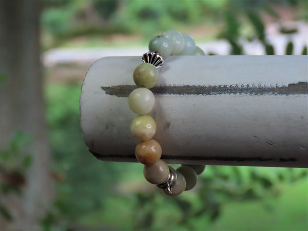 Harmonious Fortune - Amazonite Lotus Charm Bracelet