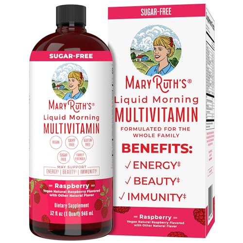 🌟 MaryRuth's Multivitamin Multimineral for Women, Men & Kids - Liquid Form, Vegan, Non-GMO - 32 Fl Oz 🌟