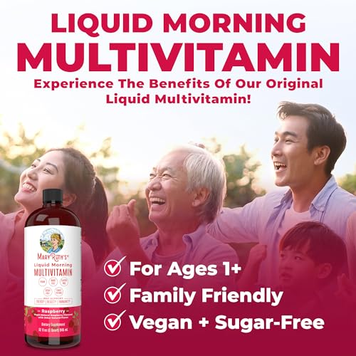 🌟 MaryRuth's Multivitamin Multimineral for Women, Men & Kids - Liquid Form, Vegan, Non-GMO - 32 Fl Oz 🌟