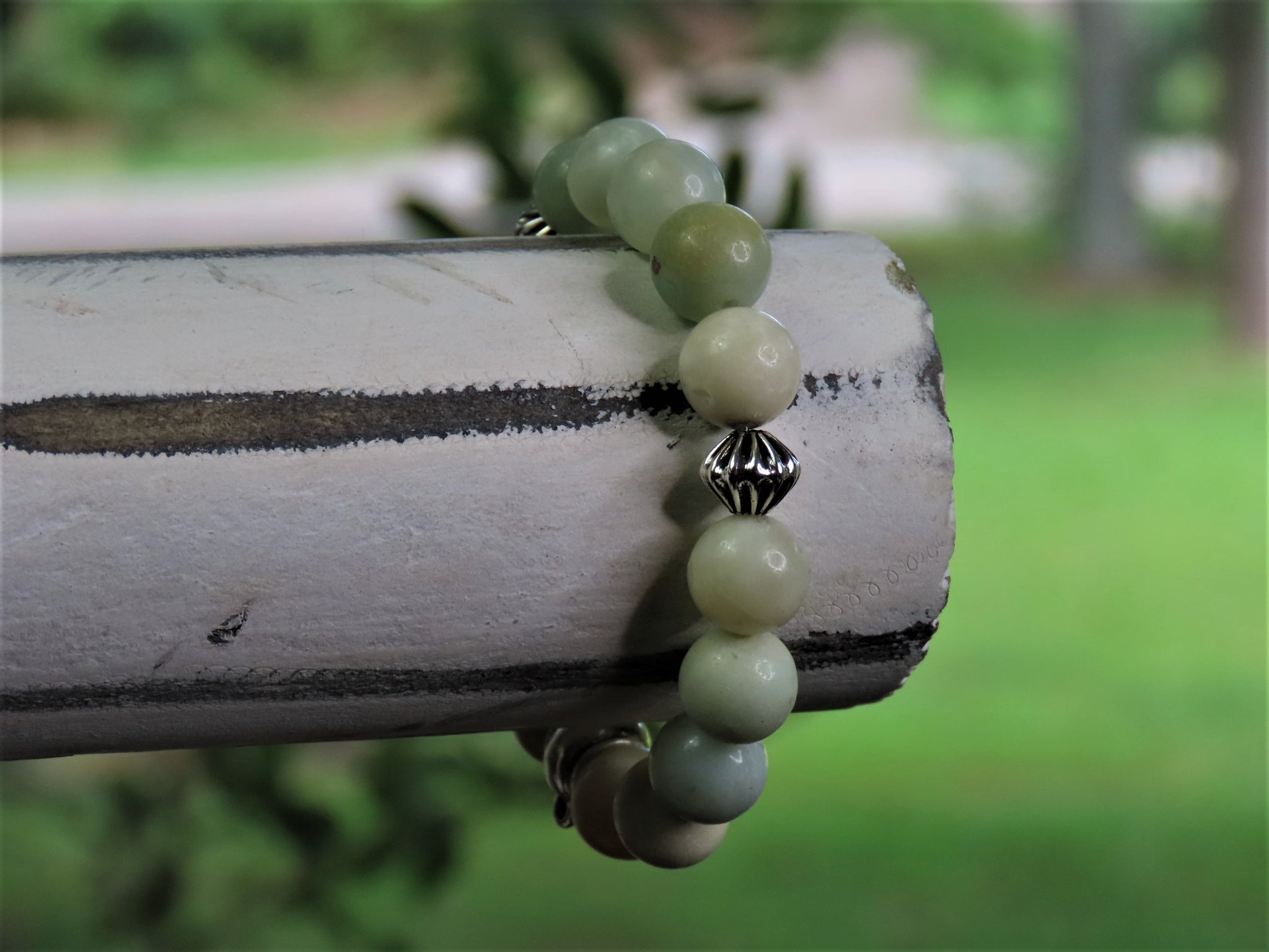 Harmonious Fortune - Amazonite Lotus Charm Bracelet