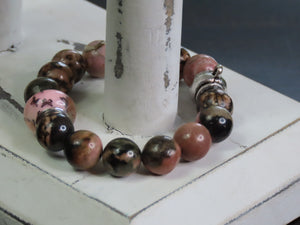 Compassionate Heart - Custom Charm Chakra Rhodochrosite Bracelet