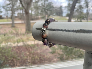 Empathetic Embrace - Rhodochrosite & Amethyst Healing Bracelet